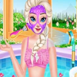 elsa hair salon game